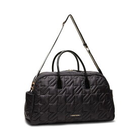 【送料無料】 アンクライン レディース ボストンバッグ バッグ Quilted Nylon Weekender with Pouch & Web Strap Black/Black/Black/Gold