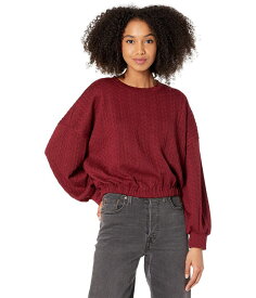 【送料無料】 BCBジェネレーション レディース シャツ トップス Knit Long Sleeve Jacquard Top U1UX5T04 Merlot