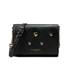 【送料無料】 カール ラガーフェルド レディース ハンドバッグ バッグ Connie Crossbody Black/Gold