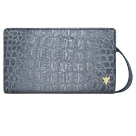 【送料無料】 アヌシュカ レディース ハンドバッグ バッグ Cell Phone Crossbody Wallet 1149 Croco Embossed Silver/Grey