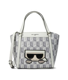 【送料無料】 カール ラガーフェルド レディース ハンドバッグ バッグ Iris Tote White/Grey