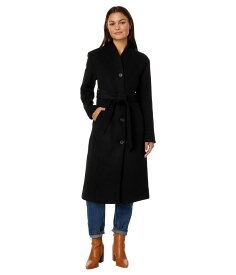 【送料無料】 アヴェックレフィーユ レディース コート アウター Wool Blend Overlap Collar Coat Black