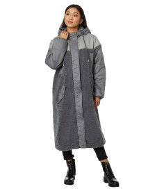 【送料無料】 アヴェックレフィーユ レディース コート アウター Coat Mixed Media Hooded Charcoal