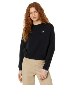 【送料無料】 フレッドペリー レディース パーカー・スウェット アウター Tipped Sweatshirt Black