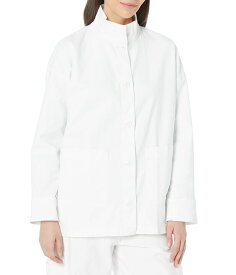 【送料無料】 エイリーンフィッシャー レディース コート アウター Stand Collar Jacket White