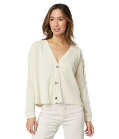 【送料無料】 モッドドック レディース シャツ トップス Washed Waffle Long Sleeve Button Front Cardi Comfy Cream