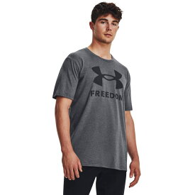 【送料無料】 アンダーアーマー メンズ シャツ トップス New Freedom Logo T-Shirt Pitch Gray Light Heather/Jet Gray