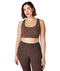 【送料無料】 スウェッティベティ レディース ブラジャー アンダーウェア Super Soft Reversible Yoga Bra Brown leopard markings print Waln