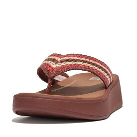 【送料無料】 フィットフロップ レディース サンダル シューズ F-Mode Crochet Flatform Toe Post Sandals Clay Brown