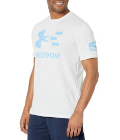 【送料無料】 アンダーアーマー メンズ シャツ トップス New Freedom Logo T-Shirt Halo Gray Light Heather/Carolina Blue