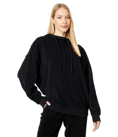 【送料無料】 モッドドック レディース パーカー・スウェット フーディー アウター Terry Cloth Long Sleeve Seamed Kimono Hoodie Black