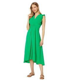 【送料無料】 マギーロンドン レディース ワンピース トップス Maxi Dress with Ruffle Sleeve and Tucked Waist Bright Jade