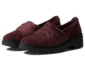 【送料無料】 クラークス レディース スリッポン・ローファー シューズ Calla Style Burgundy Suede