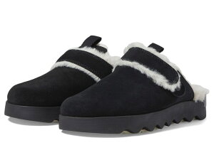 �\���� ���f�B�[�X �V���[�Y �T���_�� �X�G�[�h SOREL Viibe? Clog Suede Cozy Black/Natural �u���b�N