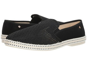 rG Y V[Y Xj[J[ bV Rivieras Classic Canvas & Mesh Slip-On Black ubN