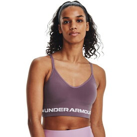 【送料無料】 アンダーアーマー レディース ブラジャー アンダーウェア Seamless Low Long Bra Misty Purple/White