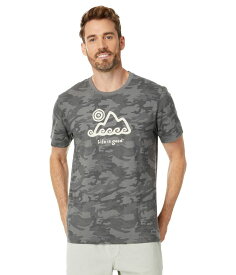 【送料無料】 ライフイズグッド メンズ シャツ トップス Tribal Mountain Short Sleeve Crusher Tee Gray Camo