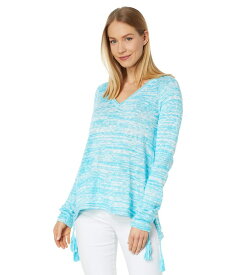 【送料無料】 リリーピュリッツァー レディース ニット・セーター アウター Jody V-Neck Sweater Amalfi Blue Marl