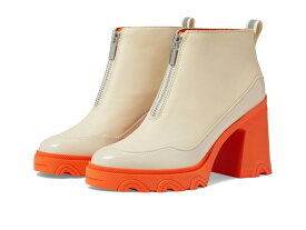 【送料無料】 ソレル レディース ブーツ・レインブーツ シューズ Brex Heel Zip Bleached Ceramic/Optimized Orange