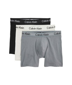 【送料無料】 カルバン クライン アンダーウェア メンズ ボクサーパンツ アンダーウェア Khakis Cotton Stretch Boxer Brief 3-Pack Black/Moonbeam/Shining Armour