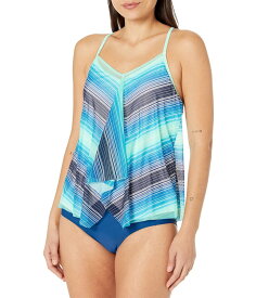 【送料無料】 ビーチハウス レディース トップのみ 水着 Sunset Stripe Kerry Mesh Layer Tankini Admiral