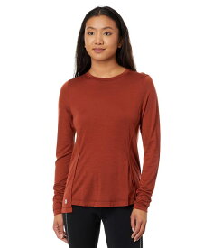 【送料無料】 スマートウール レディース シャツ トップス Active Long Sleeve Crew Pecan Brown