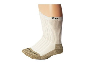 【送料無料】 ダンポスト メンズ 靴下 アンダーウェア Dan Post Work & Outdoor Socks Mid Calf Mediumweight Steel Toe 6 pack Natural