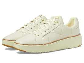 【送料無料】 コールハーン レディース スニーカー シューズ Grandpro Topspin Sneaker Ivory Quilted Leather