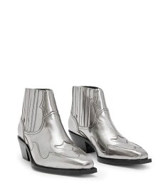 【送料無料】 オールセインツ レディース ブーツ・レインブーツ シューズ Jonty Metallic Boots Silver