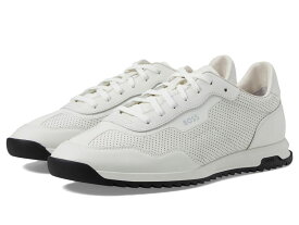 【送料無料】 ボス メンズ スニーカー シューズ Zayn Low Profile Leather Mesh Sneakers White Cloud