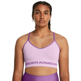 【送料無料】 アンダーアーマー レディース ブラジャー アンダーウェア Seamless Low Long Bra Purple Ace/Provence Purple