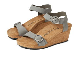 【送料無料】 ビルケンシュトック レディース ヒール シューズ Papillio by Birkenstock Soley Wedge Sandal - Nubuck Dove Gray Nubuck