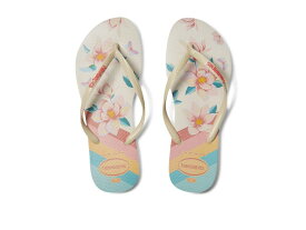 【送料無料】 ハワイアナス レディース サンダル シューズ Slim Floral Flip Flop Sandal Beige