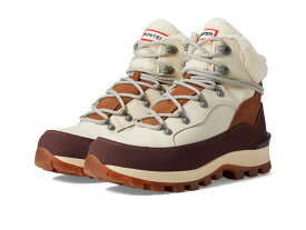 【送料無料】 ハンター レディース ブーツ・レインブーツ シューズ Explorer Leather Boot White Willow/Tan/Ruskea Brown
