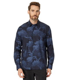 【送料無料】 テッドベーカー メンズ シャツ トップス Goxhill Tree Print Shirt Long Sleeve Dark Blue