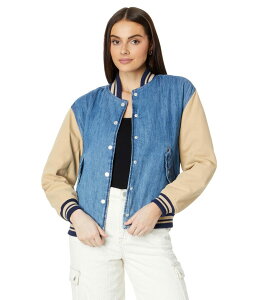 uNj[[N fB[X AE^[ R[g fj WPbg Blank NYC Bomber Jacket in Denim/Beige Denim/Beige fj