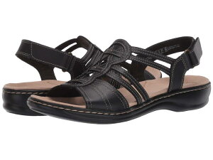 N[NX fB[X V[Y T_ Clarks Leisa Janna Black Leather ubN