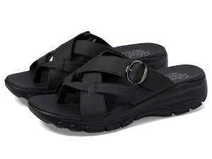 �X�P�b�`���[�Y ���f�B�[�X �V���[�Y �T���_�� �_�E�� SKECHERS Easy Going - Sundown Black/Black �u���b�N