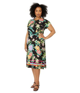 Wj[Y fB[X gbvX s[X }LV Johnny Was Maxi Henley Dress- Le Jardin Le Jardin Scarf Print