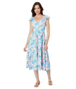 �����[�s�����b�c�@�[ ���f�B�[�X �g�b�v�X �����s�[�X �~�f�B Lilly Pulitzer Bayleigh Flutter Sleeve Midi Conch Shell Pink Rumor Has It �s���N