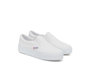 �X�y���K ���f�B�[�X �V���[�Y �X�j�[�J�[ �v���b�g�t�H�[�� Superga 2740 Platform Slip On White �z���C�g