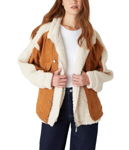 uNj[[N fB[X AE^[ R[g XG[h WPbg Blank NYC Oversized Faux Suede and Sherpa Trucker Jacket Multicolor }`J[