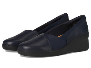 N[NX fB[X V[Y q[ Clarks Suttyn Walk Navy Leather lCr[