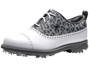 tbgWC fB[X V[Y Xj[J[ Lbv FootJoy Premiere Series - Cap Toe Golf Shoes - Previous Season Style White/Leopard zCg