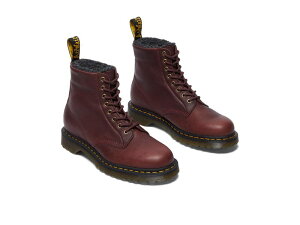 hN^[}[` Y V[Y u[cECu[c U[ Dr. Martens 1460 WarmWair Grizzly Leather Boots Red bh