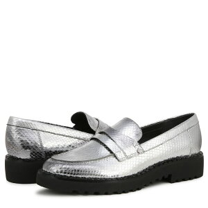 tRTg fB[X V[Y Xb|E[t@[ Franco Sarto Cassandra Slip-Ons Silver Snake Faux Leather Vo[