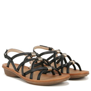 �i�`�����C�U�[ ���f�B�[�X �V���[�Y �T���_�� SOUL Naturalizer - Sierra Black Smooth Faux Leather �u���b�N