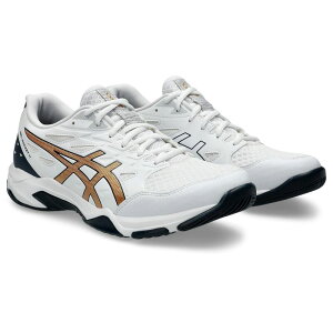 AVbNX Y V[Y Xj[J[ ASICS Men's GEL-Rocket Volleyball Shoe White/Pure Gold zCg