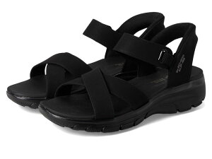 �X�P�b�`���[�Y ���f�B�[�X �V���[�Y �T���_�� SKECHERS Easy Going - Somewhere Sunny Black/Black �u���b�N