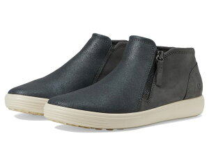 GR[ fB[X V[Y Xj[J[ u[c ECCO Soft 7 Low Cut Zip Bootie Silver Metallic/Magnet Nubuck Vo[